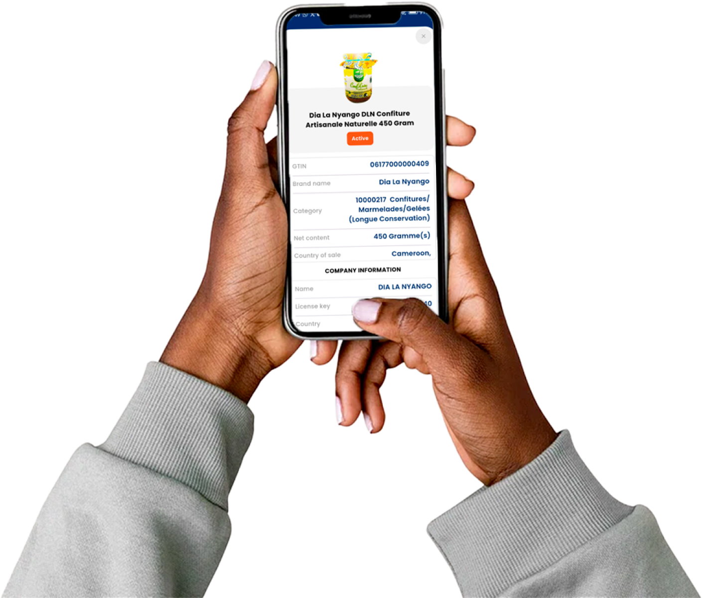 QR617 · application mobile GS1 Cameroun